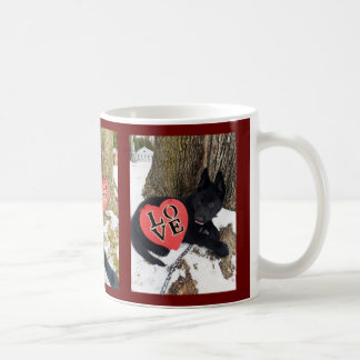 Caneca De Café German shepherd Puppy Namorados Love Rosa