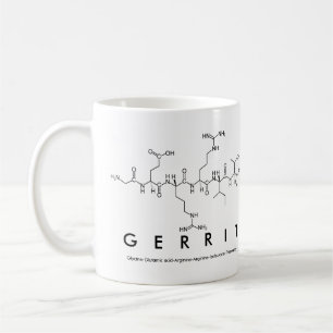 Caneca De Café Gerrit peptídeo name mug