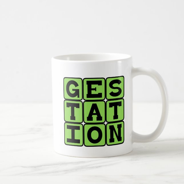Caneca De Café Gestação, Processo de Estar Grávida (Direita)