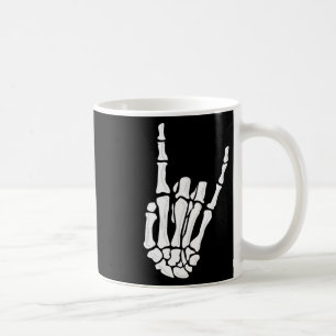 Caneca De Café Gesto da Mão do Esqueleto - Mão do Esqueleto Rock