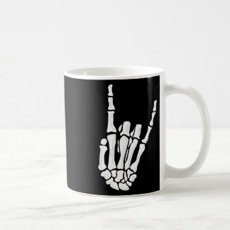 Caneca De Café Gesto da Mão do Esqueleto - Mão do Esqueleto Rock