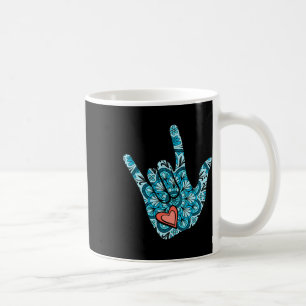 Caneca De Café Gesto de Língua de Sinais Eu Amo Você Coração Cons