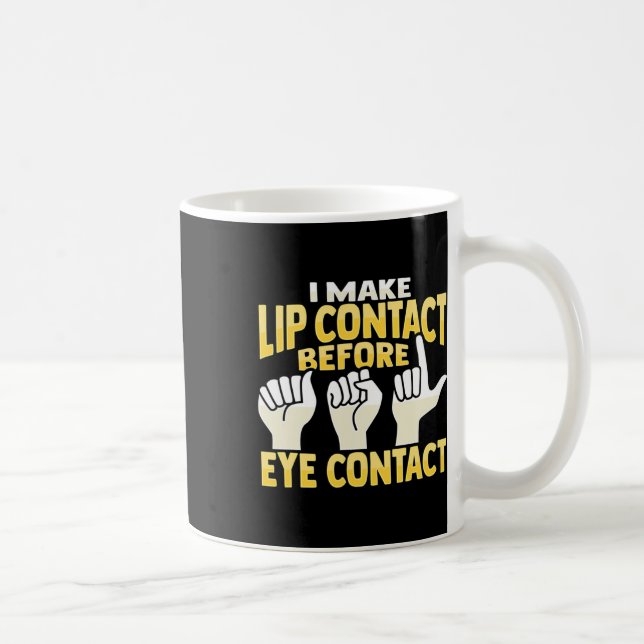 Caneca De Café Gesto de Mão Perda Auditiva Surdez Conscientização (Direita)