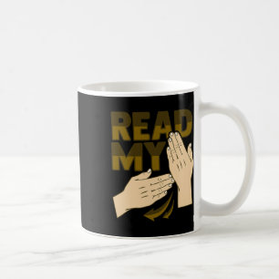 Caneca De Café Gesto manual Audição surda Perda Consciência 12