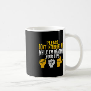 Caneca De Café Gesto manual da ASL Audição surda Perda de Consciê