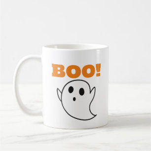 Caneca De Café Ghost bonito com palavras BOO!