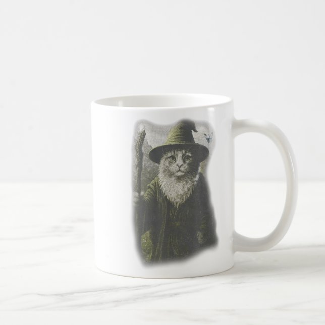 Caneca De Café Ghost Cat Meme Catdalf H (Direita)