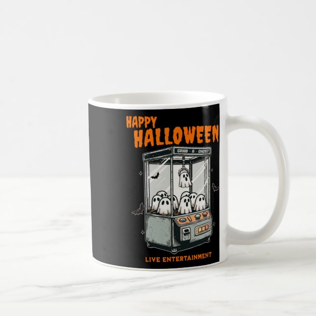Caneca De Café Ghost Claw Game Happy Halloween (Direita)