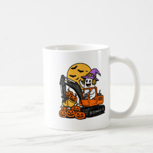 Caneca De Café Ghost Excavator Construction Halloween Costume Tod