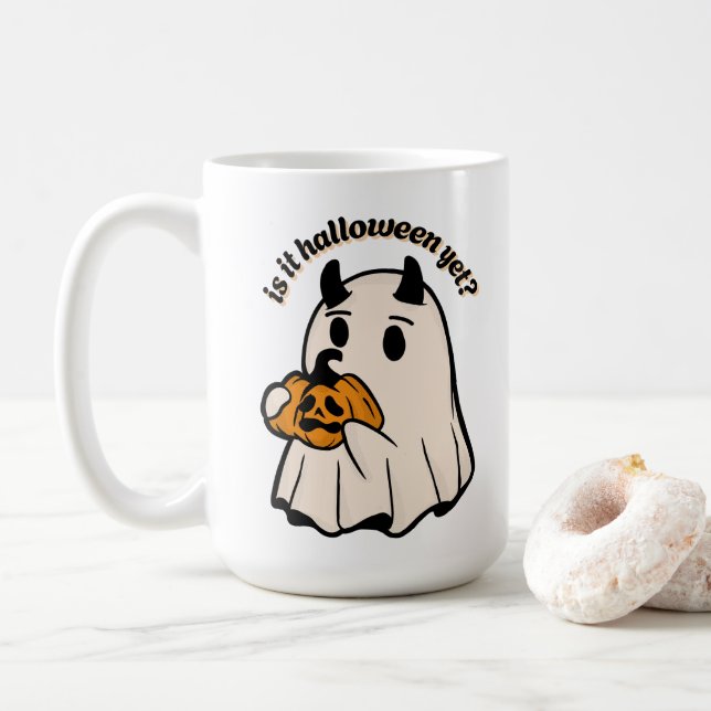 Caneca De Café Ghost Fall Engraçado Café Tea Mug (Com Donut)