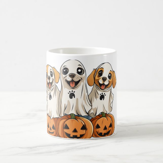 Caneca De Café Ghost Fantasma Bonito de Halloween (Centro)