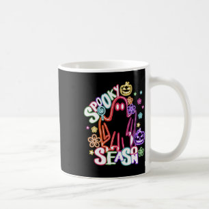 Caneca De Café Ghost Floral Coquette Halloween Pumpkin Spook