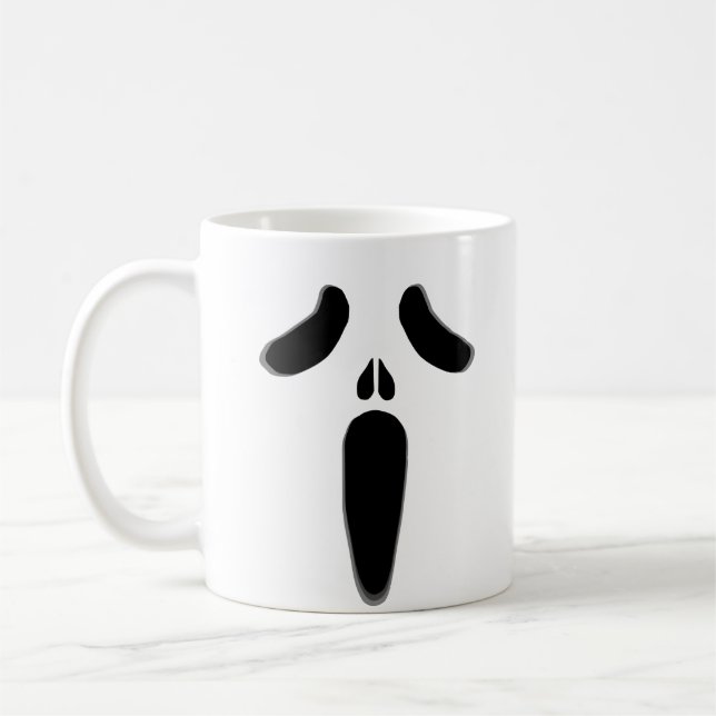 Caneca De Café Ghost Galloween Face Boho Floral Ghostie Cups (Esquerda)