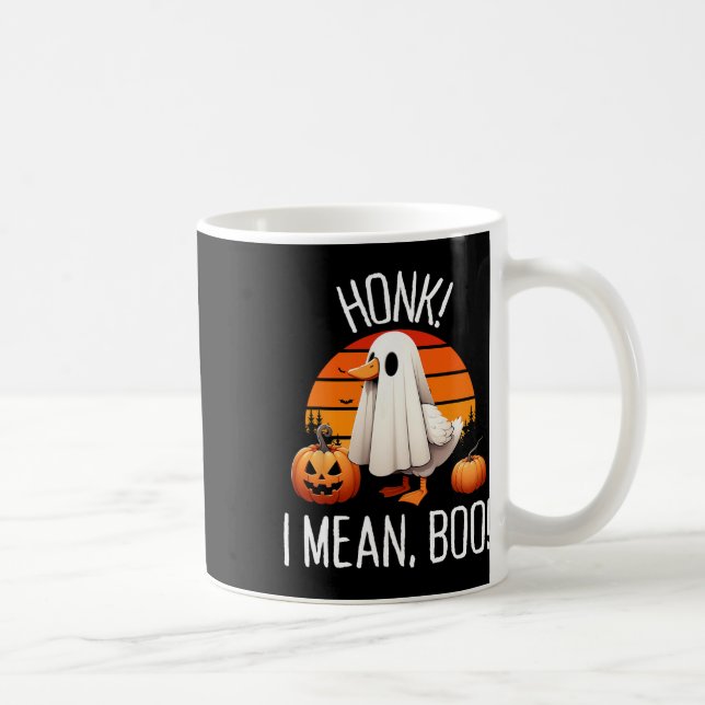 Caneca De Café Ghost Goose Honk I Quero Dizer Boo (Direita)