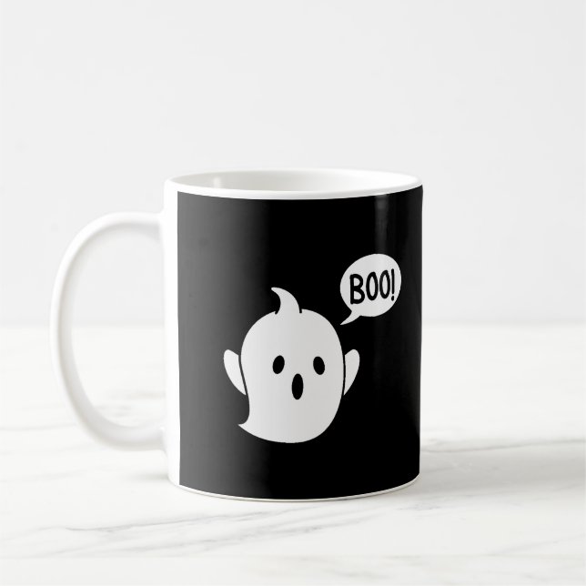 Caneca De Café Ghost Halloween bonito (Esquerda)