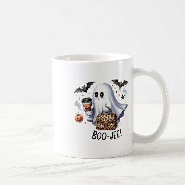 Caneca De Café Ghost Halloween Spooky Boo Autumn Ghost (Direita)