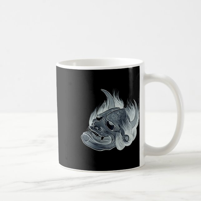 Caneca De Café Ghost Hannya Mask Tattoo Design (Direita)