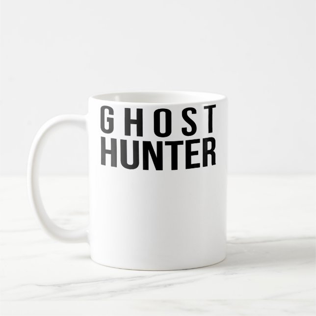 Caneca De Café Ghost Hunter 	 By Lets Go Ghost Hunting (Esquerda)