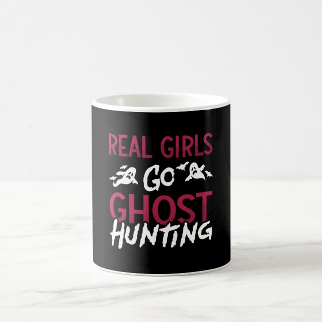 Caneca De Café Ghost Hunter Spooky Real Girls Go Ghost Hunting (Centro)