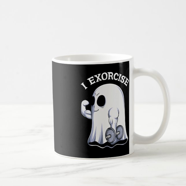 Caneca De Café Ghost I Exorcize Diversificação Exercício Gym Work (Direita)