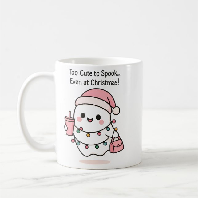 Caneca De Café Ghost Natal Cute Kawaii (Esquerda)