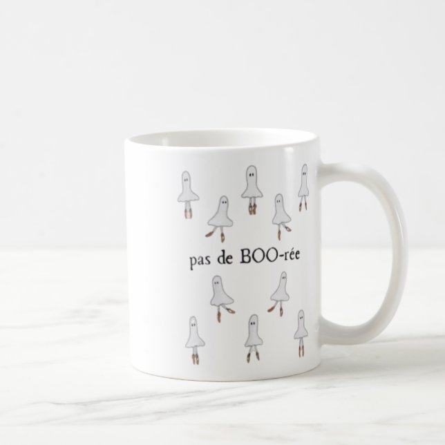 Caneca De Café Ghost Pas De Boo-rée Balé Dancer Spooky Hallowee (Direita)