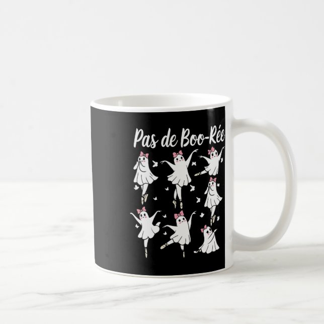 Caneca De Café Ghost Pas De Boo-rée Llet Dancer Spooky Halloween (Direita)
