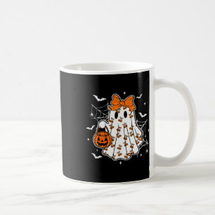 Caneca De Café Ghost Pumpkin Girl Coquette Spooky, Bonita,