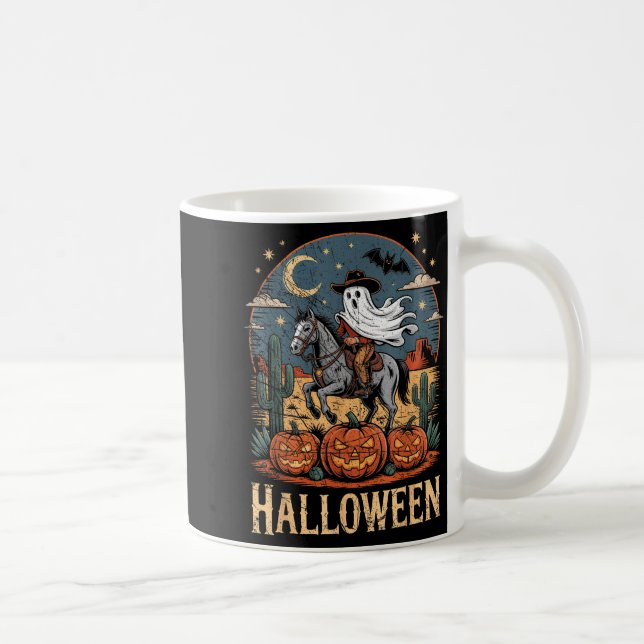Caneca De Café Ghost Riding Horse Halloween Season  (Direita)