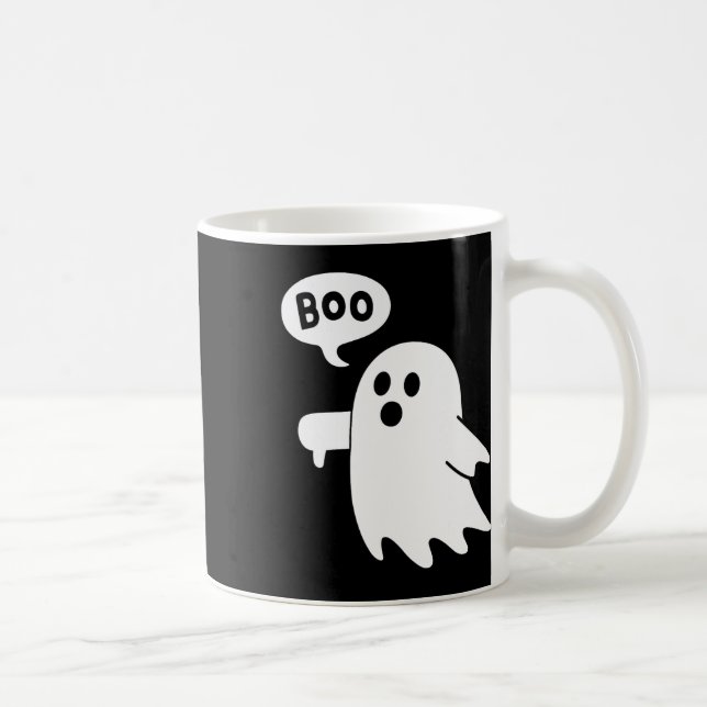 Caneca De Café Ghost Screaming Boo Desaprovando o Halloween do Fa (Direita)
