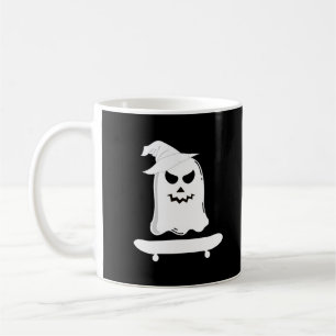 Caneca De Café Ghost Skateboard Lazy Halloween Costume Engraçado