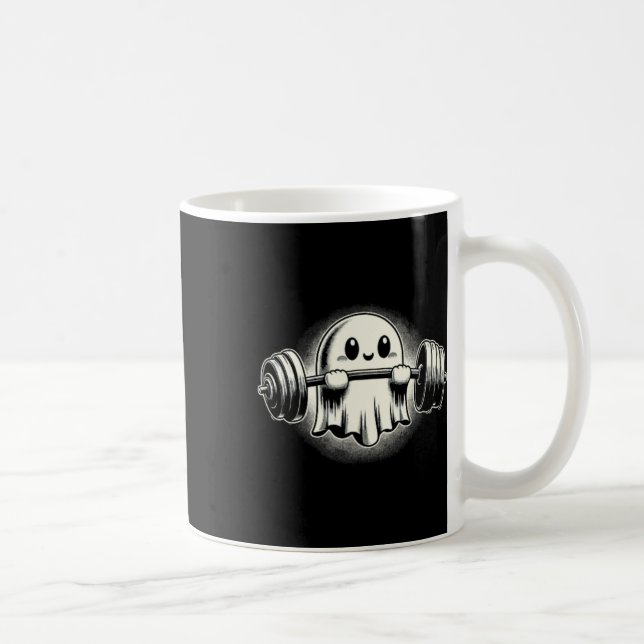 Caneca De Café Ghost Wehing Pocket Engraçado Ghost Workout Hal (Direita)