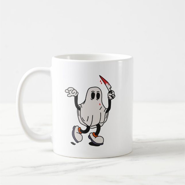 Caneca De Café Ghost with blood knife (Esquerda)
