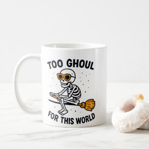 Caneca De Café Ghoul demais para este mundo