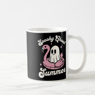 Caneca De Café Ghoul Summer Cute Ghost Flamingo Summer Vib