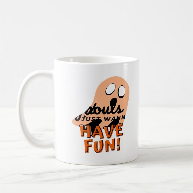 Caneca De Café Ghouls Só Quer Divertir A Citação De Slogan (Esquerda)