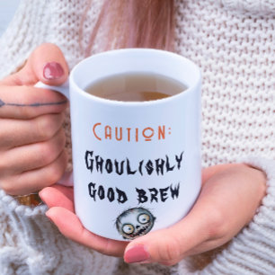 Caneca De Café Ghouly Good Breve White Halloween Coffee Mug