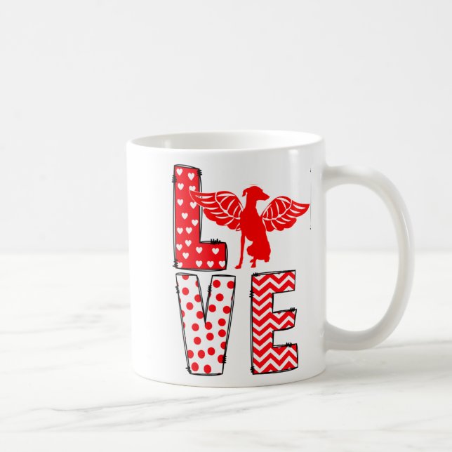 Caneca De Café Ghound Valentines Day Love Valentine Cute Heart  (Direita)