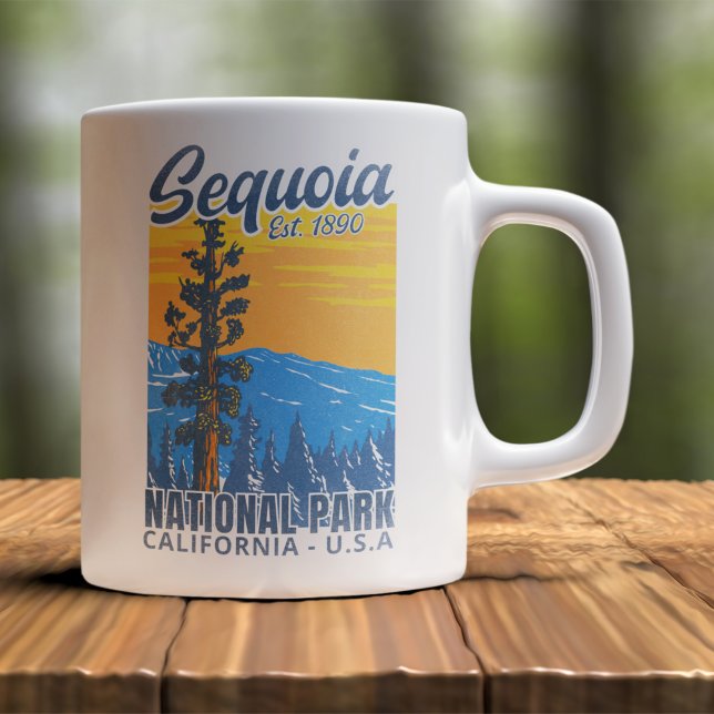 Caneca De Café Giant Sequoias Forest Nature Scene (Criador carregado)