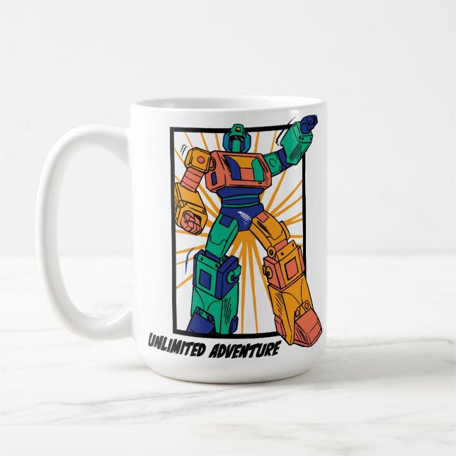 Caneca De Café Giant Warrior Robot: Aventura Ilimitada (Esquerda)