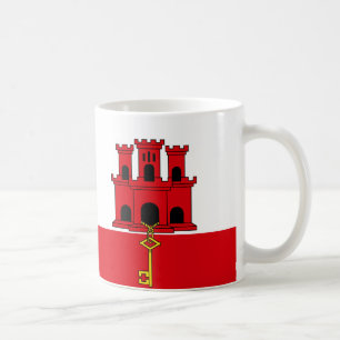 Caneca De Café Gibraltar Flag Cerâmica Mug