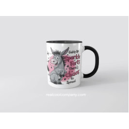 Caneca De Café Giddy Up Sparkle Fart Funny Donkey Graphic