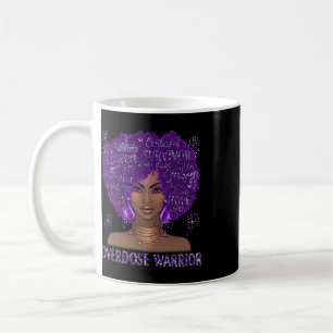 Caneca De Café Gif de conscientização do guerreiro do laço roxo o