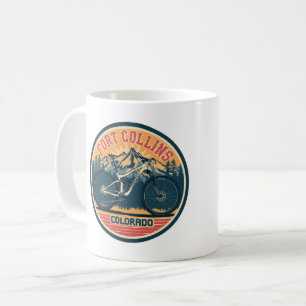 Caneca De Café gif de mountain biking vintage em fort collins col