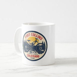 Caneca De Café gif de mountain biking vintage em fort collins col