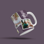 Caneca De Café Gif roxo multifamoso moderno<br><div class="desc">Presente moderno e elegante na moda multifoto da família. A cor roxa moderna pode ser alterada.</div>