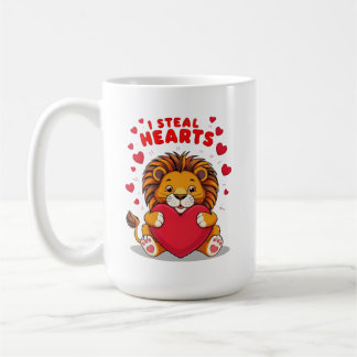 Caneca De Café Gift de Dia de os namorados "Leão Adorável I Rouba