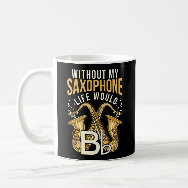 Caneca De Café Gift saxofone saxofone do Pão de Música (Esquerda)
