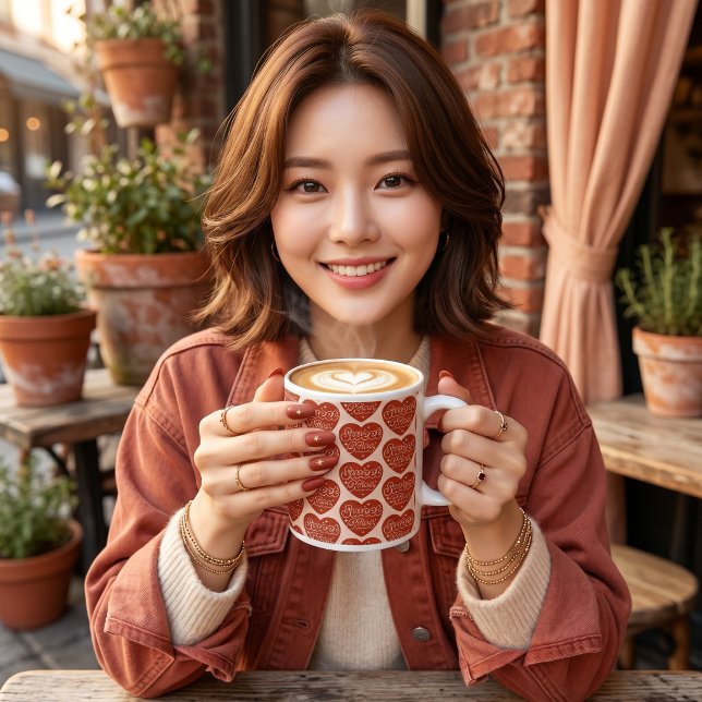 Caneca de Café Gigante Beijo Doce (Criador carregado)