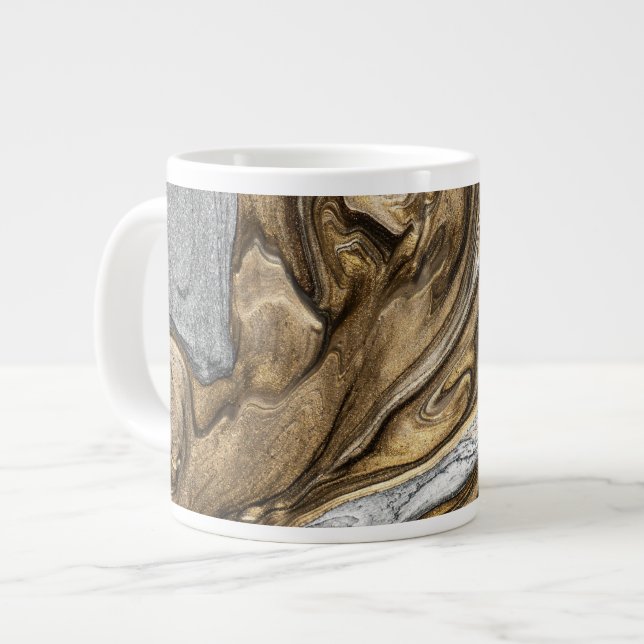 caneca de café gigante glamour 002 cores marrons l (Frente Esquerda)